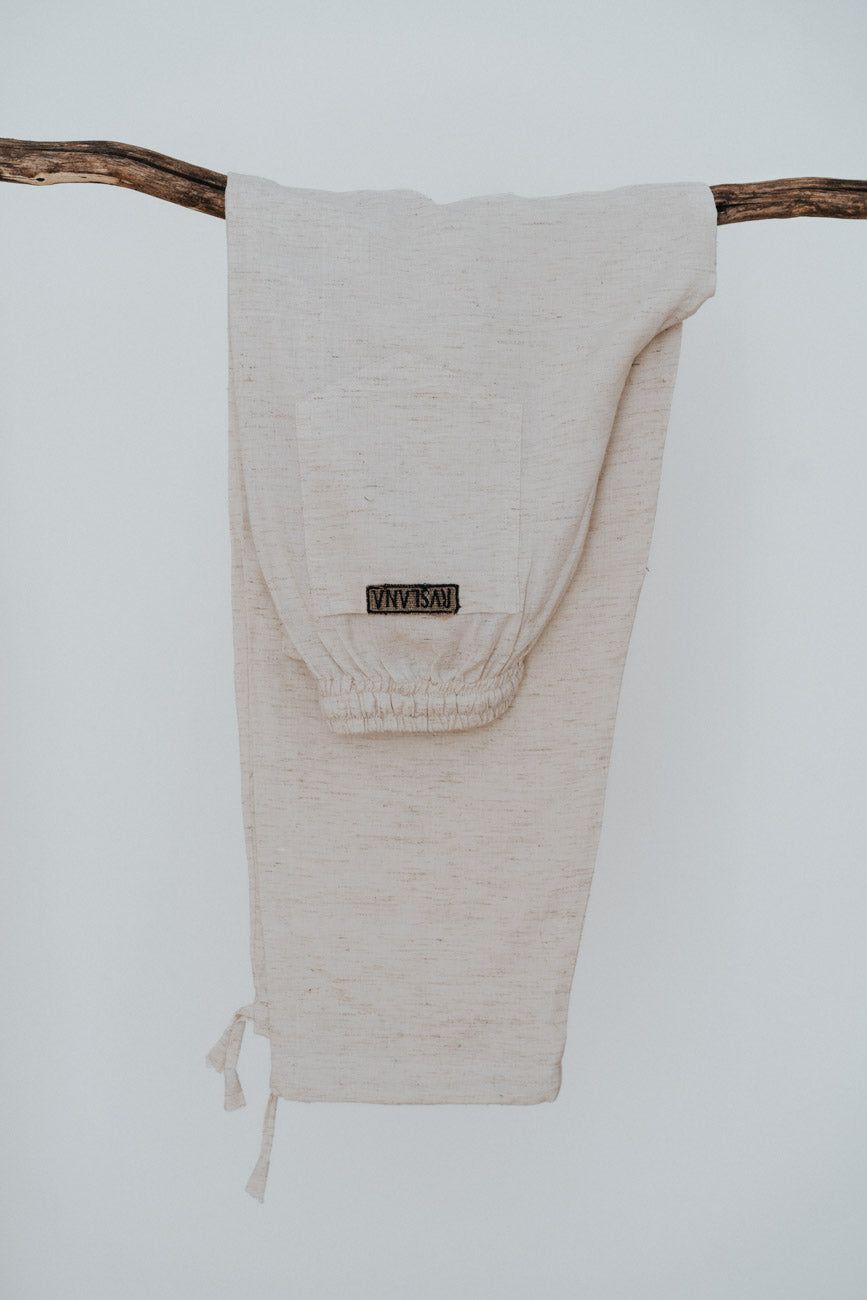 Spodnie Nettle-Cotton, naturalne spodnie UNISEX firmy FUAN (kolekcja Ruslana)