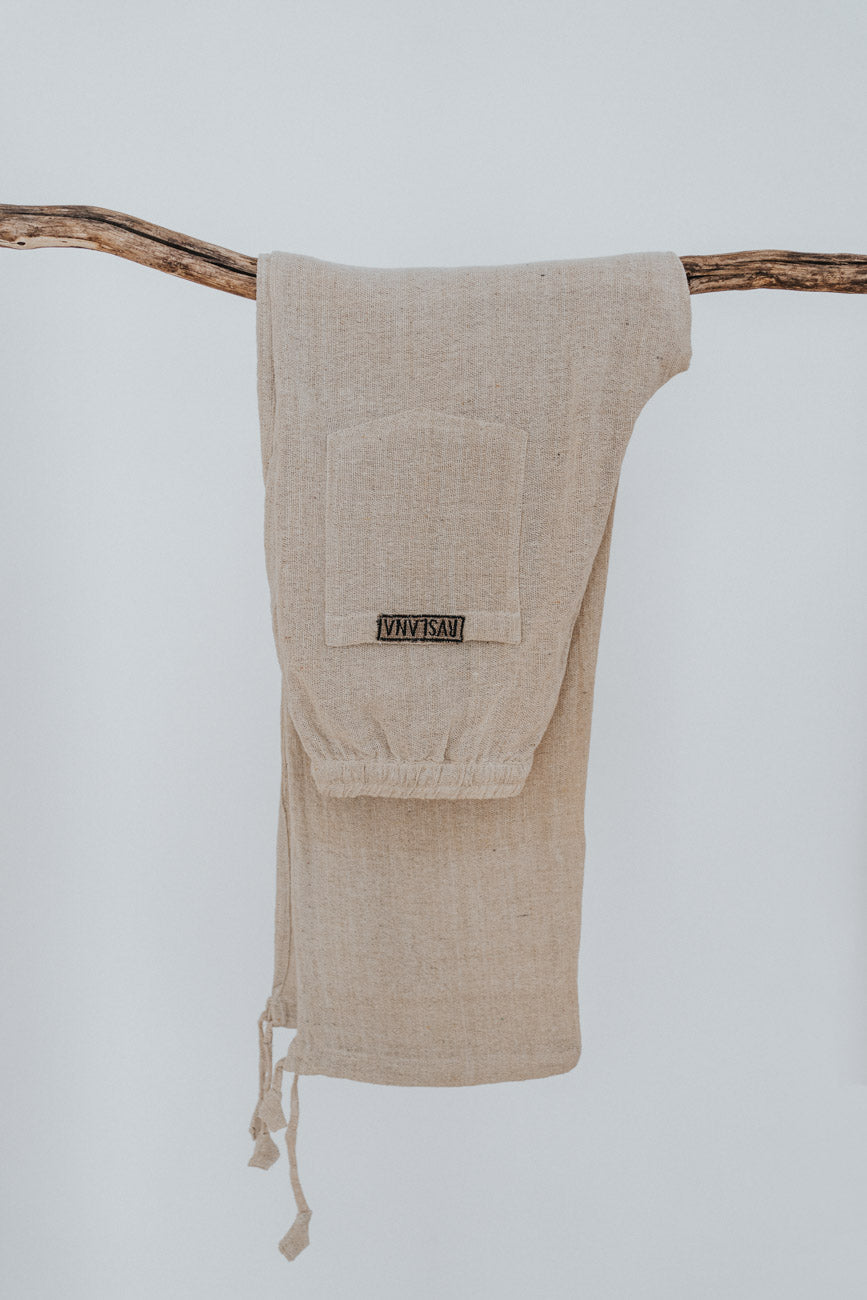 Hemp-Cotton Pants, natural UNISEX pants by FUAN (Ruslana collection)