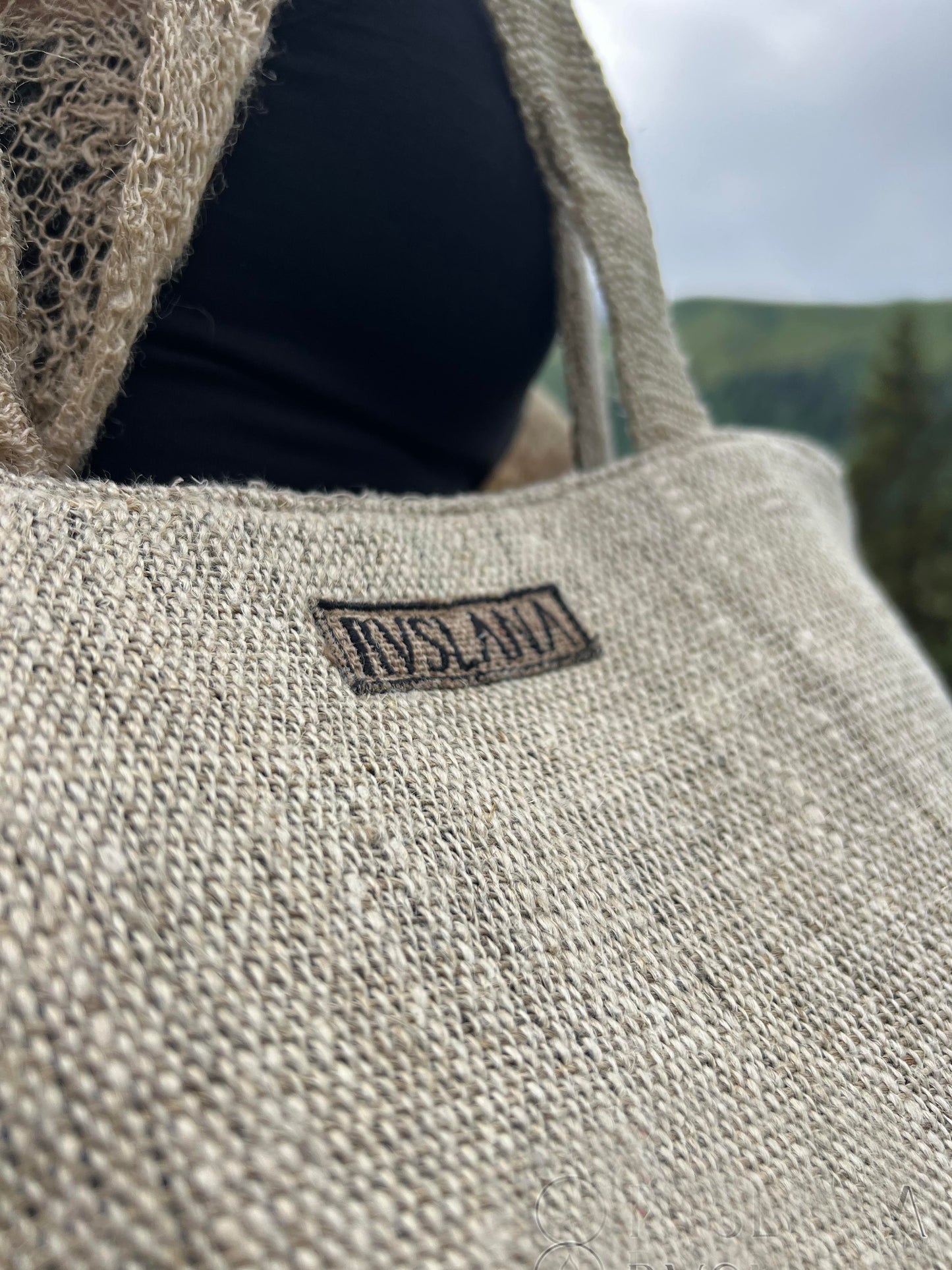 Woven Eco-Luxury: Hemp & Organic Cotton Bag by Fuan (Ruslana collection)